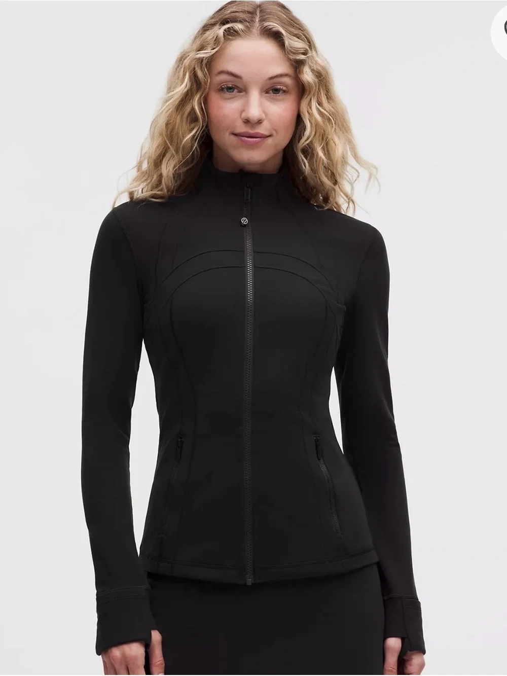 lululemon athletica Black Zip-Up Bomber Jacket